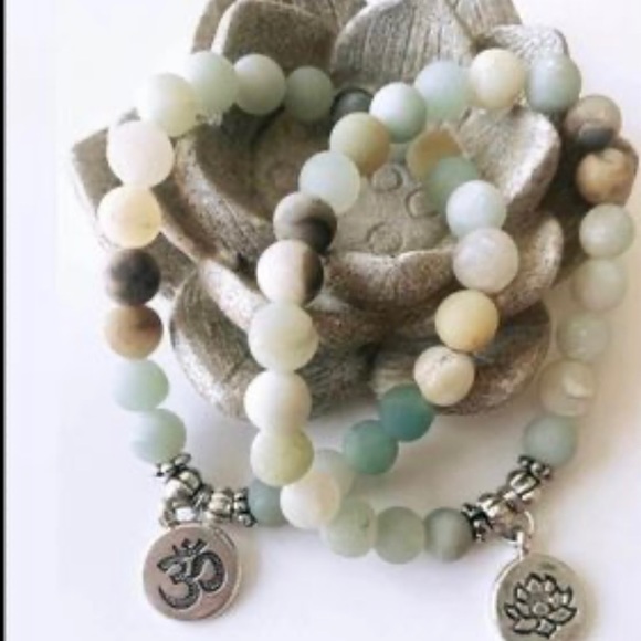 Beautiful semi precious stone yoga bracelets for sale - Picture 2 of 3